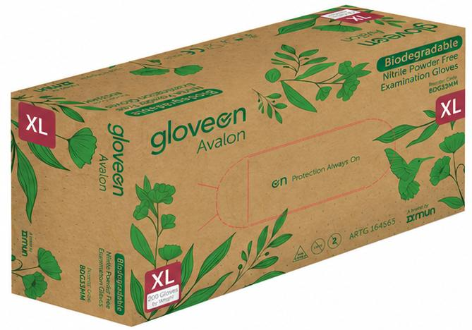 Biodegradable Nitrile Powder Free Examination Gloves (XL)