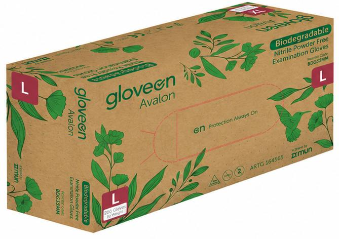 Biodegradable Nitrile Powder Free Examination Gloves (L)